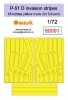 Omask 80091 P-51 D invasion stripes 18 inches - yellow mask (for Eduard) 1/72
